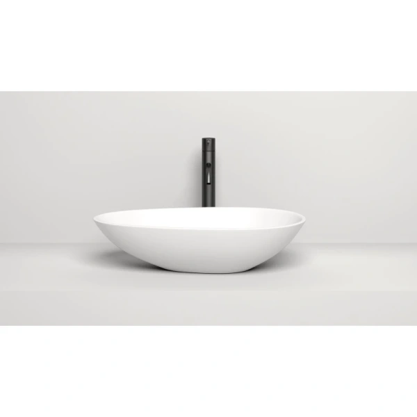 накладная раковина в ванную salini callista 101 1101201sm, 58 x 34,5 см, из материала solix, матовая, белая