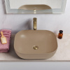 раковина-чаша belbagno 50 bb1302-h316 бежевая матовая