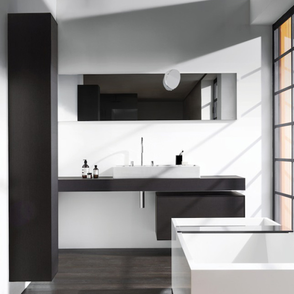 тумба под раковину 90x50x43см laufen boutique 4.0901.0.150.251.1, подвесная, 1 ящик, цвет: темный дуб