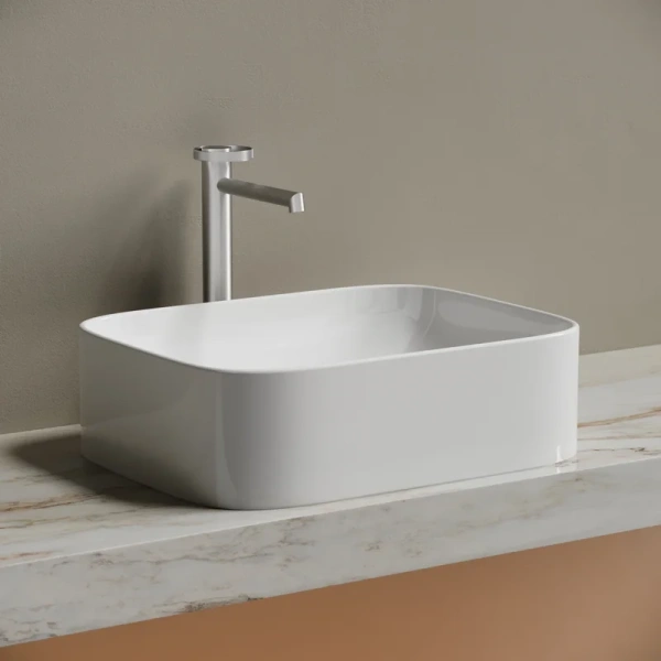 раковина ceramicanova element cn6052 накладная, 50.5x38 см, белая глянцевая