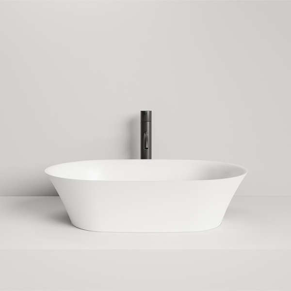 раковина накладная 60х39 см.salini mona 110821m, s-stone, цвет: белый