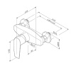 смеситель для душа am.pm gem f90a20022 черный