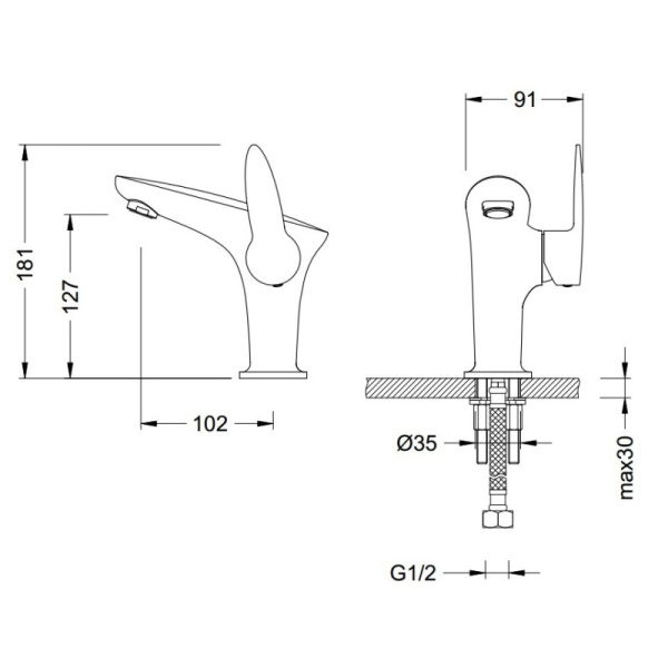 смеситель для раковины schein leaf 48217a/8032001a