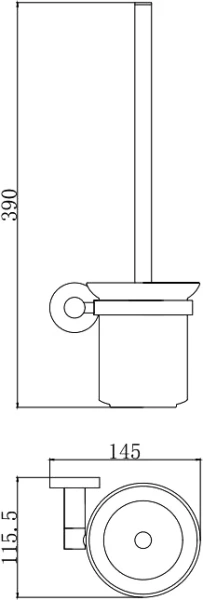 Ёршик для унитаза Aquatek AQ4010MB Черный матовый