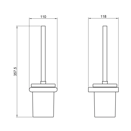 ёршик для унитаза timo luiro 18461/17 настенный, золото матовое