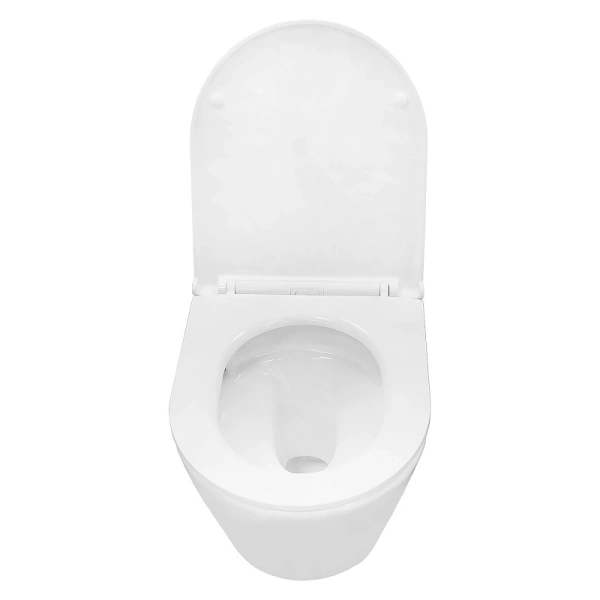 унитаз azario vela az-2480 подвесной, безободковый, с сиденьем микролифт, слив "торнадо", 48x36x36 см, белый