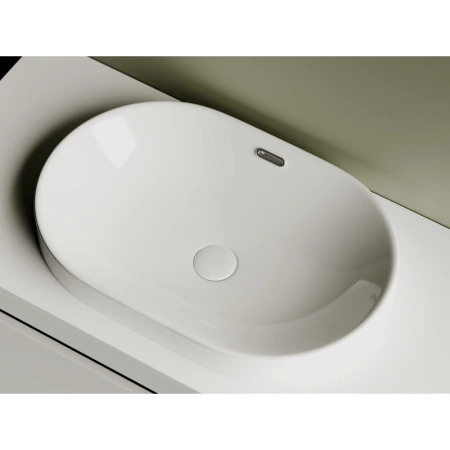 раковина ceramicanova element cn5020, встраиваемая, сверху, 60x40 см, белая