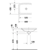 раковина duravit durastyle 0372600000 60x43см., без отв., встраивания сверху, без перелива, цвет белый