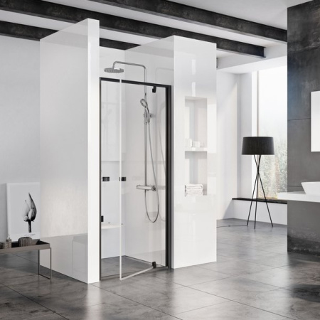 Душевая дверь в нишу Ravak Pivot PDOP1-80 03G40300Z1 Transparent, профиль черный