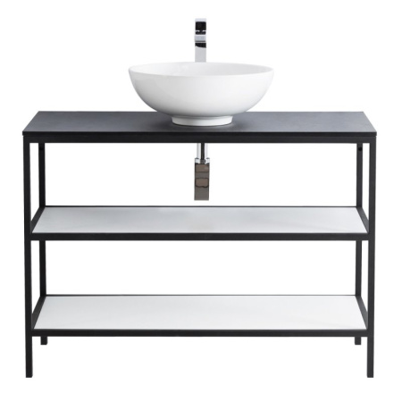 столешница под раковину cezares cadro 100 cadro-100-hpl-nrm черная матовая