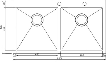 кухонная мойка seaman eco marino smb-8851ds с клапан-автоматом