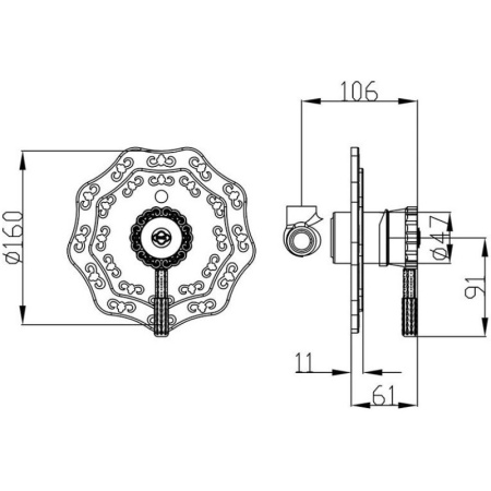 смеситель для душа zorg antic a 105dk-br