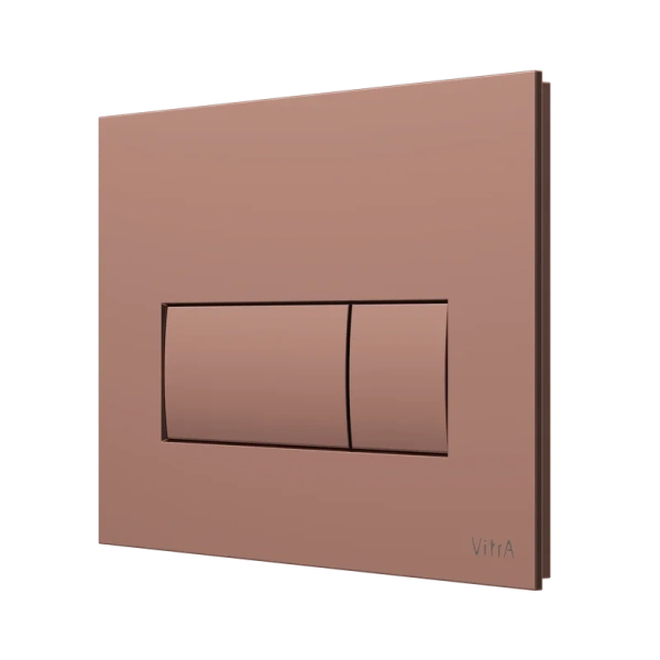 кнопка смыва для инсталляции vitra root square 740-2340 для унитаза, пластик, цвет глянцевая медь