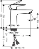 смеситель для раковины без донного клапана hansgrohe talis e 71712340