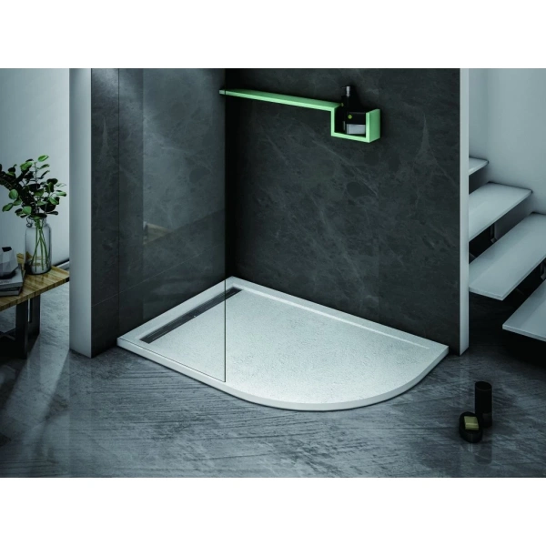 душевой поддон из искусственного камня cezares tray as 120x80 l tray-as-rh-120/80-30-w-l белый