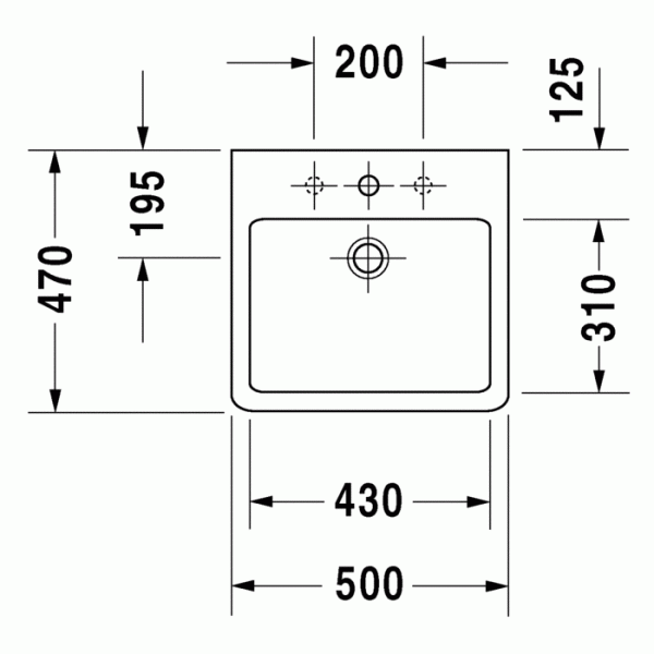 раковина накладная/подвесная duravit vero 0454500800