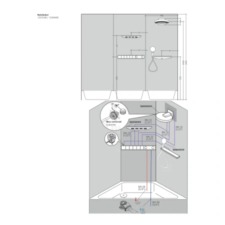 термостат для 5 потребителей hansgrohe rainselect 15384000
