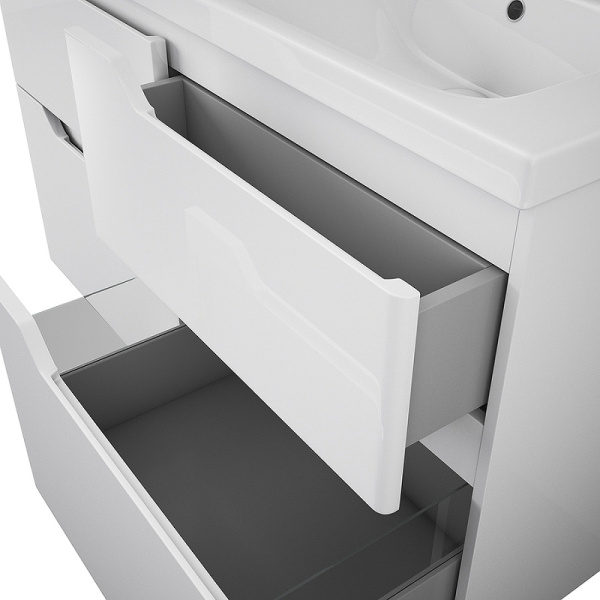 тумба под раковину owl 1975 hella stor 120 ow24.08.00 подвесная белая глянцевая