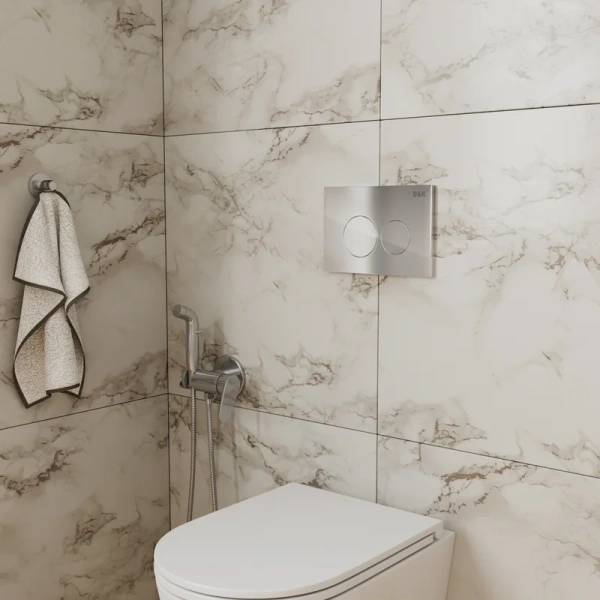 кнопка смыва для инсталляции d&k bayern db1529001.2 для унитаза, пластик, цвет матовый хром