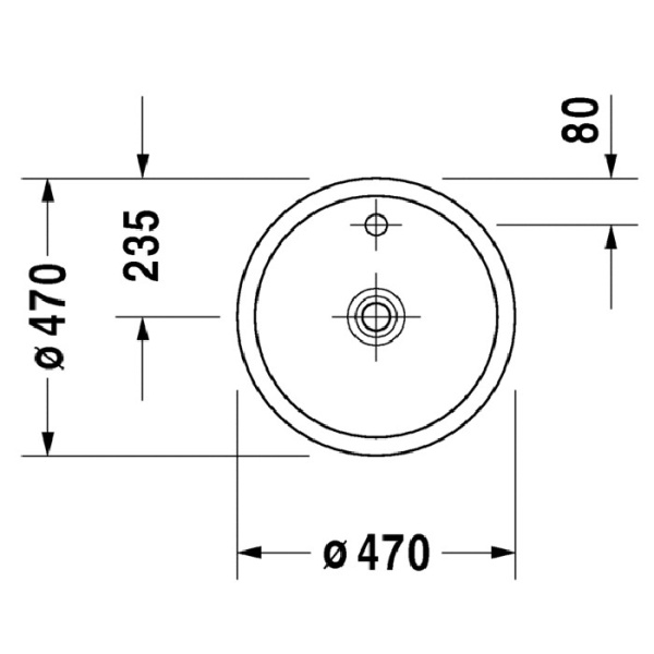 накладная раковина в ванную duravit starck 1 386470070 ø47 см, белая