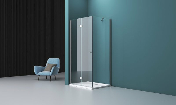 душевой уголок belbagno albano 90х100 albano-ash-1-90/100-c-cr профиль хром стекло прозрачное