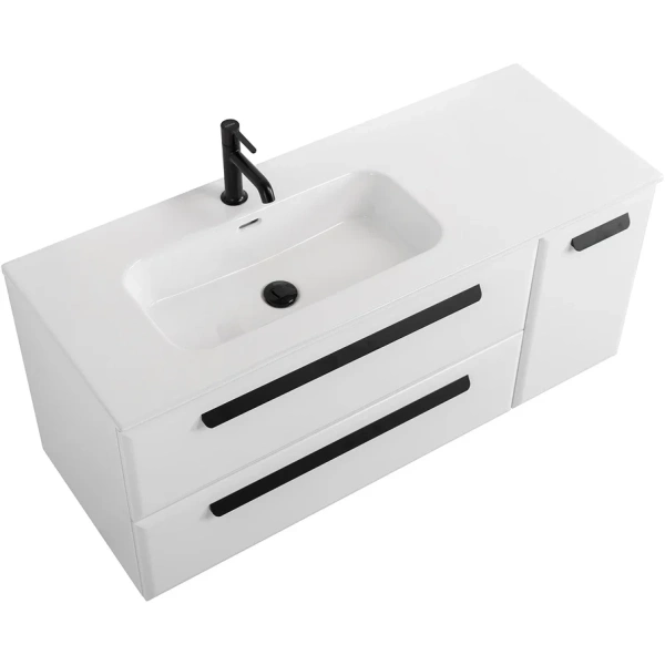 тумба под раковину cezares eco eco-cer-n-1200-2c-1a-so-bl-l 120 см l, подвесная, bianco lucido