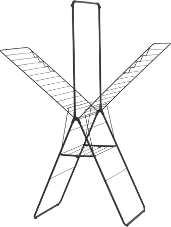 сушилка для белья brabantia hangon 403521 черная матовая, с перекладиной
