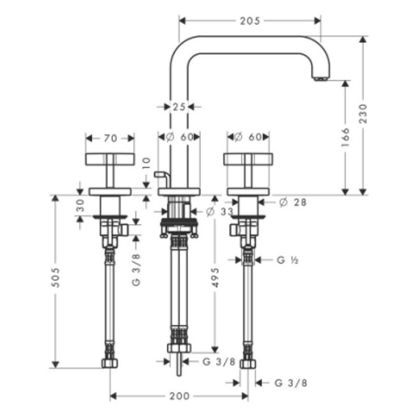 смеситель для раковины axor citterio 39153000