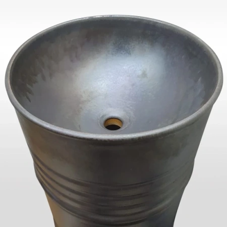 раковина напольная 45 см kerasan artwork barrel 4742k83, цвет: ржавчина - слив в пол