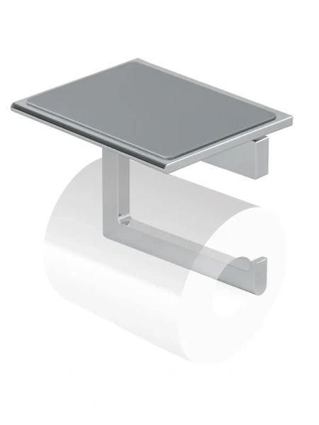 Держатель туалетной бумаги Splendy Inspiration R IR4063SVCR с полкой, хром