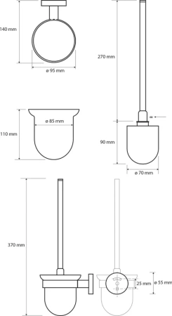 ёршик для унитаза bemeta white 104113014