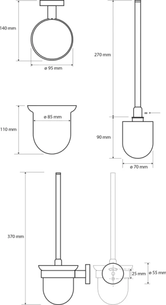 Ёршик для унитаза Bemeta White 104113014