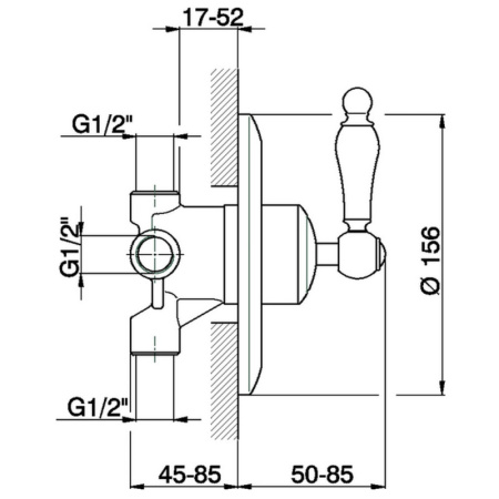запорный/переключающий вентиль cisal arcana toscana ts00027027