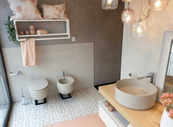 биде подвесное aet dot 2.0 s556t1r1v1131, цвет бежевый матовый