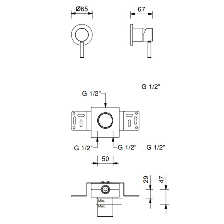 смеситель для душа fantini nostromo 50 p6 e863b цвет matt british gold pvd