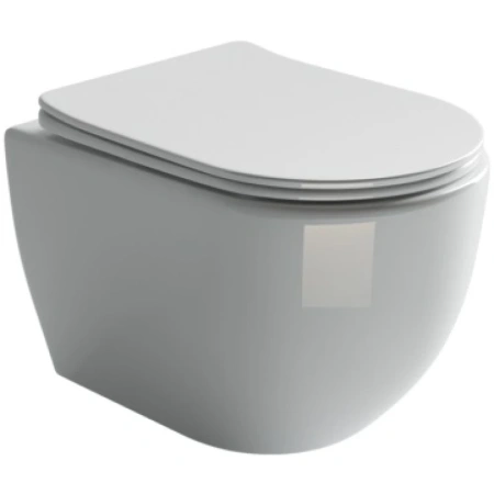 унитаз ceramicanova mia rimless cn1805 подвесной, с сиденьем микролифт, белая