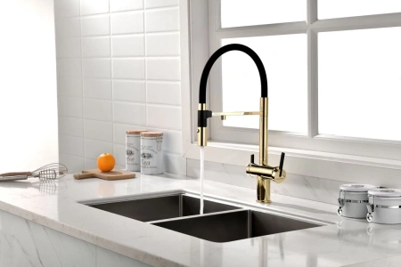 смеситель для кухни с подключением к фильтру paulmark gravity gr213888-g