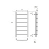 полотенцесушитель point афина п6 pn04158e электрический, левый | правый, 50x80 см, хром