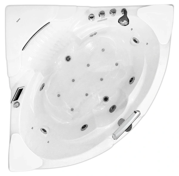 акриловая ванна gemy g9082 o гидромассажная, 152х152 см, цвет белый