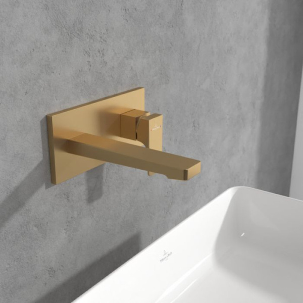 смеситель для раковины с донным клапаном villeroy & boch architectura square tvw12500300076
