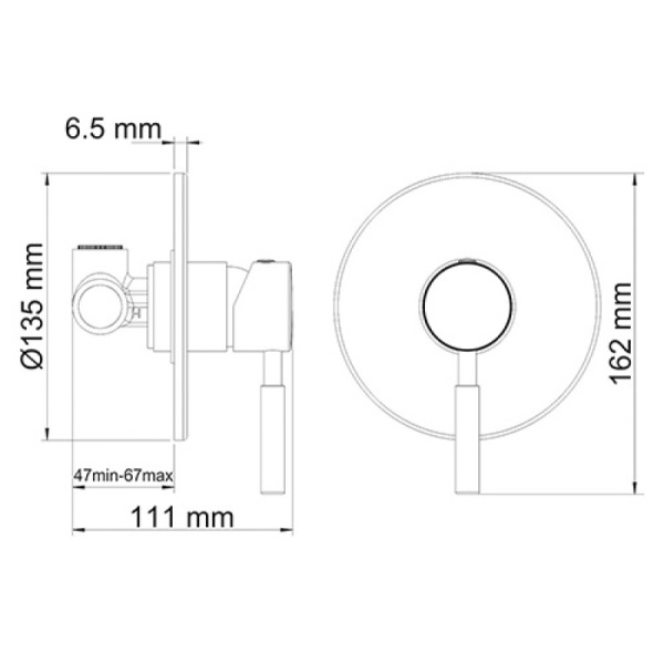 смеситель для душа, wasserkraft main 4151 цвет хром