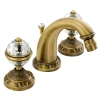 Смеситель Migliore Cristalia Swarovski 18579 для биде, на 3 отверстия, с донным клапаном, ручки Swarovski, бронза