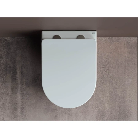 унитаз ceramicanova mia rimless cn1805 подвесной, с сиденьем микролифт, белая