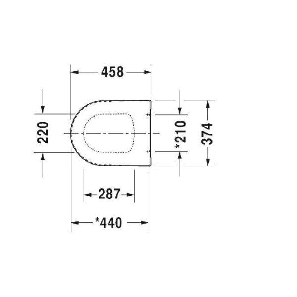 сиденье для унитаза duravit me by starck 0020010000, цвет белый