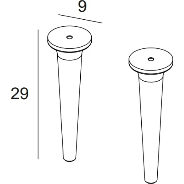комплект ножек для тумбы и пенала cezares idra 40434 29 см, bianco opaco