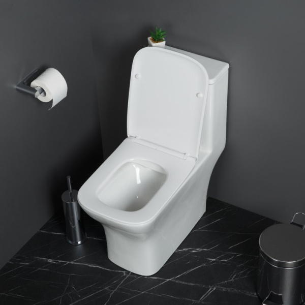 унитаз-моноблок belbagno neon bb8617cpr-mn/sc безободковый с сиденьем микролифт.