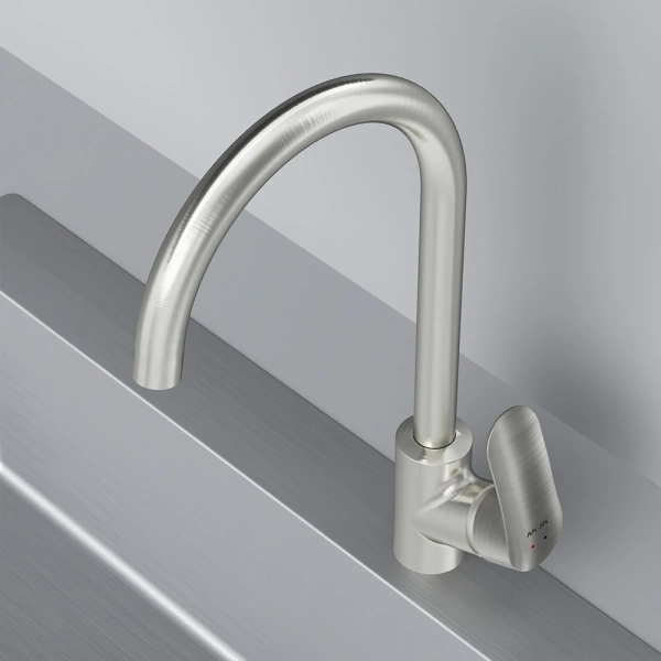 смеситель для кухни am.pm like f8007111, цвет сатин