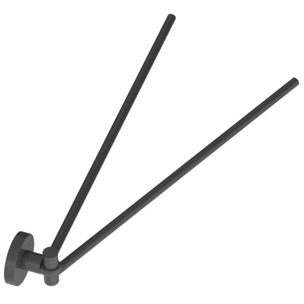 Полотенцедержатель Cezares Relax RELAX-THD-S-NOP 40,8 см, поворотный, двойной, черный матовый