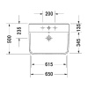 раковина полувстраиваемая duravit p3 comforts 2331650030