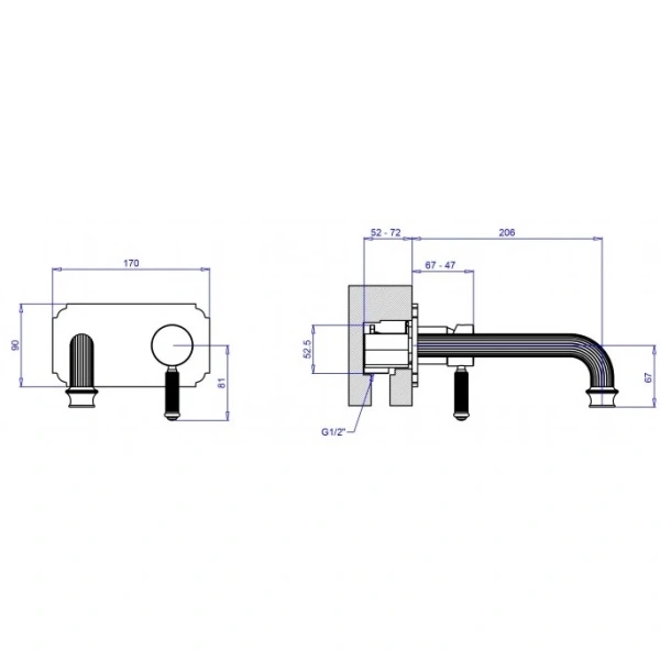смеситель для раковины cezares aphrodite aphrodite-blsm2-01-bi хром